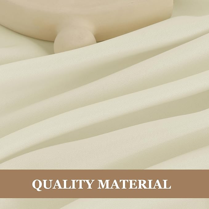Fitable Ivory Rectangle Tablecloths for 6 Foot Tables, 6 Pack - 70 x 108 Inches - Stain Resistant and Washable Table Clothes, Polyester Fabric Table Covers for Wedding, Party, Banquet, Buffet