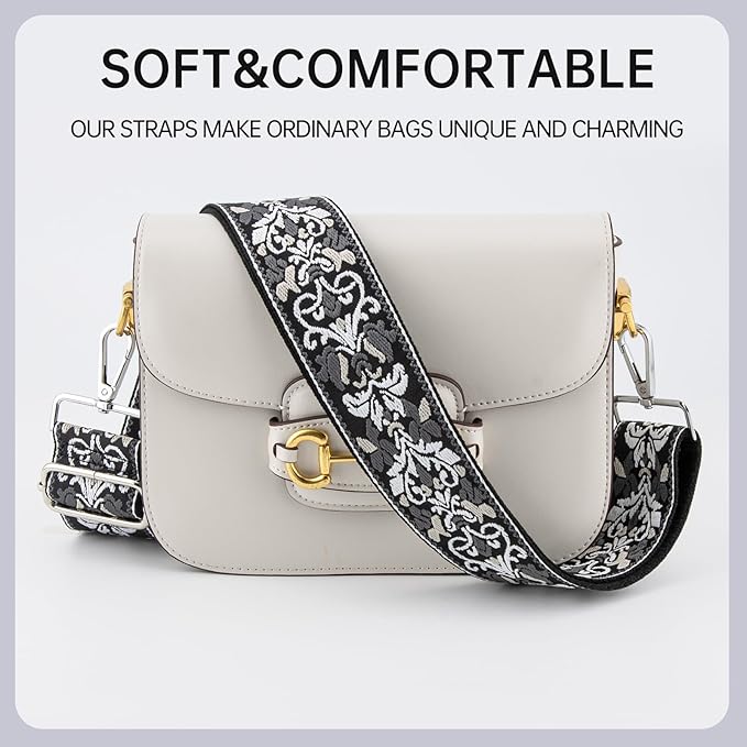 Purse Straps Replacement Crossbody Wide Bag Strap for Purses Adjustable Shoulder Straps for Women Bags