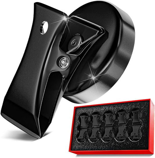 Force Magnet- Magnetic Clips Pack of 10 - Premium Quality Super Strength Magnet Clips Heavy Duty with Anti Scratch Pads - Make Notes, Remember Appointments and Hang Keys on Metal Surfaces(Black)