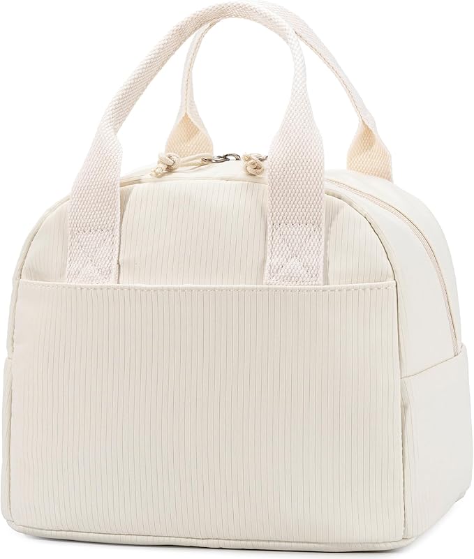 LOVELYWIND Lunch Bag for Women, Insulated Lunch Box, Reusable Water-Resistant Lunchbox Cooler with Front Pocket, Large Capacity Lunch Tote Bag for Work, Travel, Picnic