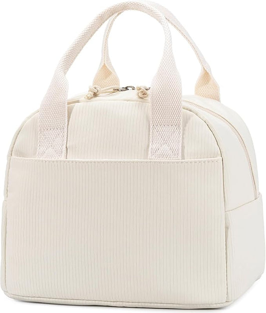 LOVELYWIND Lunch Bag for Women, Insulated Lunch Box, Reusable Water-Resistant Lunchbox Cooler with Front Pocket, Large Capacity Lunch Tote Bag for Work, Travel, Picnic