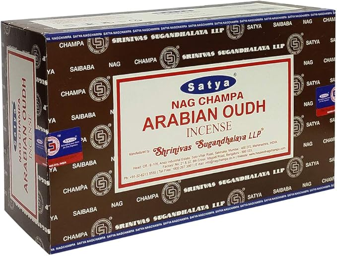 Arabian Oudh Incense Sticks and Holder Bundle - Satya Incense