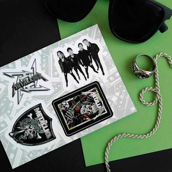 BulbaCraft Heavy Metal Band Stickers for Adults, 36 Pieces of Strong Adhesive and Waterproof Stickers for Laptop, Decals for Teens Aesthetic and Guitar Decals, Gifts for Women & Men