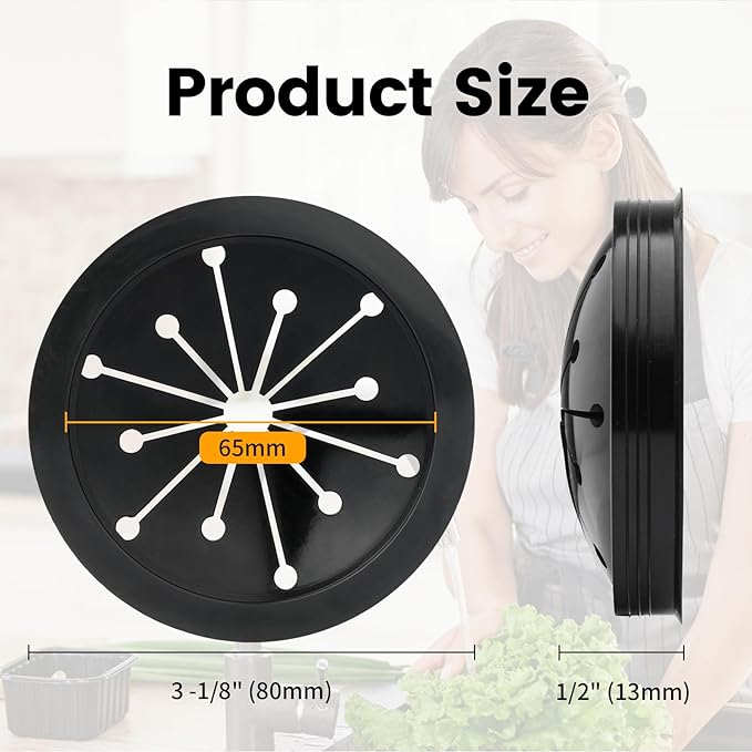 Garbage Disposal Splash Guard, 2 Pack 3 1/8" Sink Baffle Disposer Drain Splash Guard Collar Rubber Replacement Quiet Cover Ullnosoo for Waste King, Whirlaway, GE Disposer
