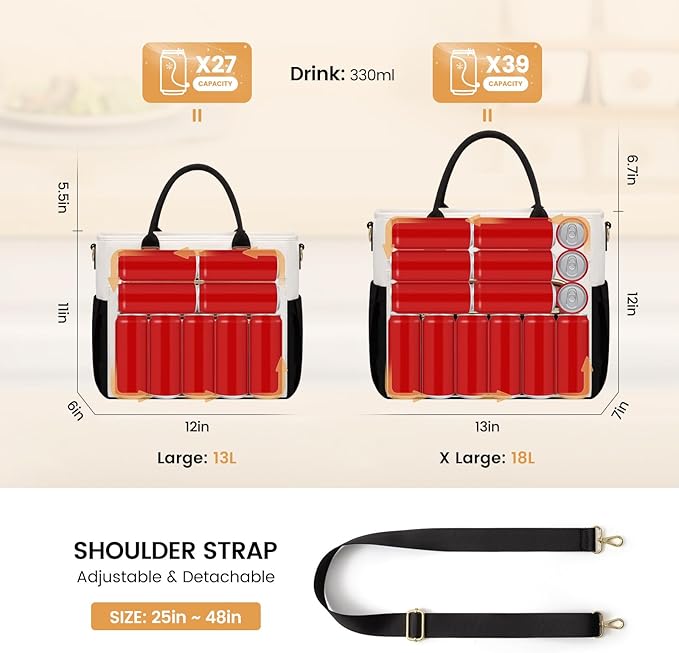 LOVEVOOK Insulated Lunch Bag Women,Wide Opening Adult Lunch Box Women with Cup Holder,Large Leakproof Cooler Bag for Work Picnic Beach Family College Mom,Lunch Teacher Breast Pump Diaper Tote Bag
