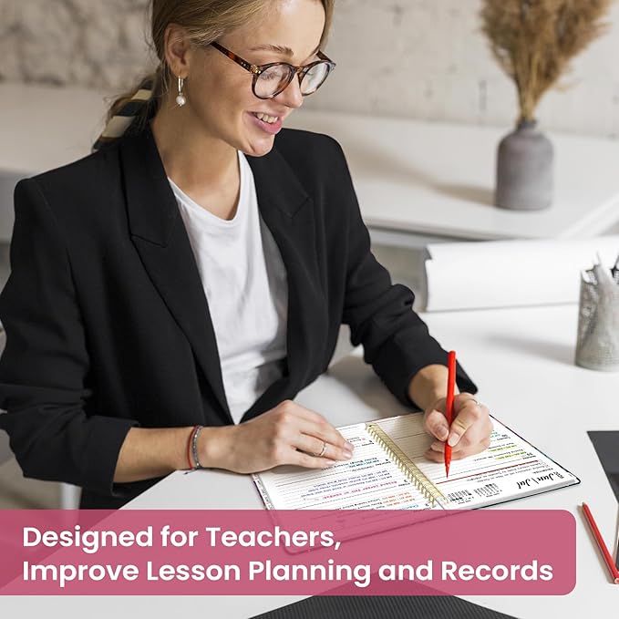Planner 2026-2027, Academic Year Monthly and Weekly Calendar Planner, Jul 2026 - Jun 2027, Hardcover Teacher Student Planning Agenda book with Tabs, Perfect for School Office Supplies, 6.3" x 8.5" - Jellyfish
