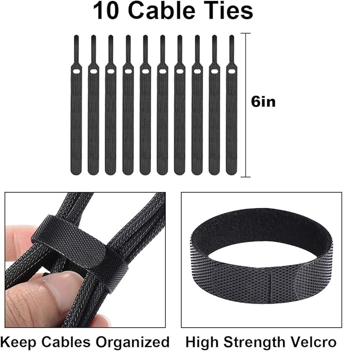 DUNCHATY 3 Pack Cable Organizer Box with Large, Medium, Small Cord Hider Box, Safe ABS Material for Covering and Hiding TV Wires, Computer, Router, USB Hub, and Under Desk Power Strips & Cords