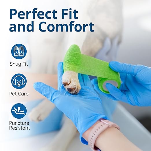 SwiftGrip Disposable Nitrile Exam Gloves, Blue, Nitrile Gloves Disposable Latex Free, Medical Gloves, Cleaning Gloves, Food-Safe Rubber Gloves, Powder Free, Non-Sterile, 100-ct Box (Medium)