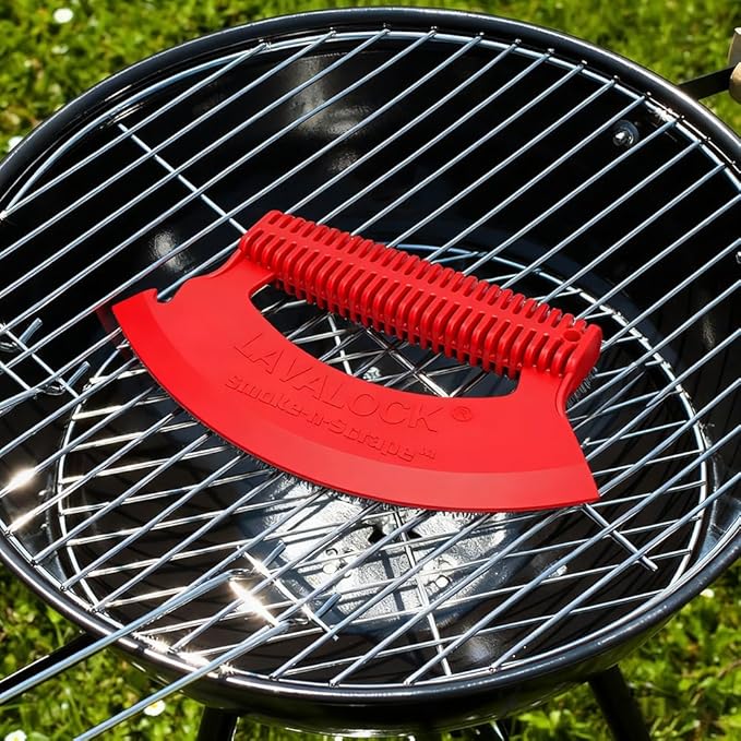 Smoke-n-Scrape XL Grill Smoker Scraper BBQ Residue Remover Cleaning Tool for Weber Kettle WSM BGE Kamado Oklahoma Joe's