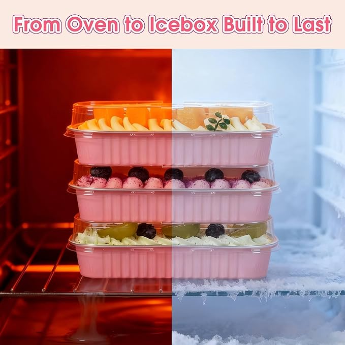 100 Pack Mini Cake Pans with Lids and Spoons, Disposable Aluminum Foil Cake Tins（6.8oz） Individual Small Cake Baking Containers for Party, Wedding, Birthday