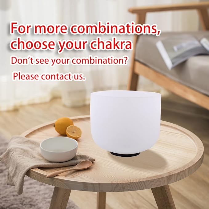 FMTY 7inch 8inch 9inch Crystal singing bowls set sound bowl for healing Mindfulness, Meditation, Yoga, Spiritual and Body Healing Chakra Bowl (D+F+G)