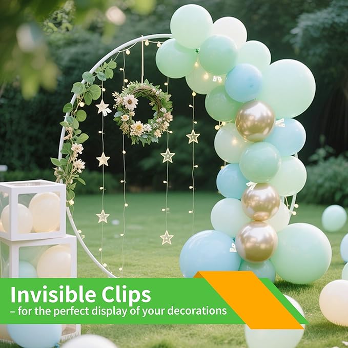 PUGPIU 10 Pack Plastic White Balloon Arch Clips for Backdrop | 3.5 Inch Heavy-Duty Spring Clamps for Birthday Decor | Crafts | Photo Studios
