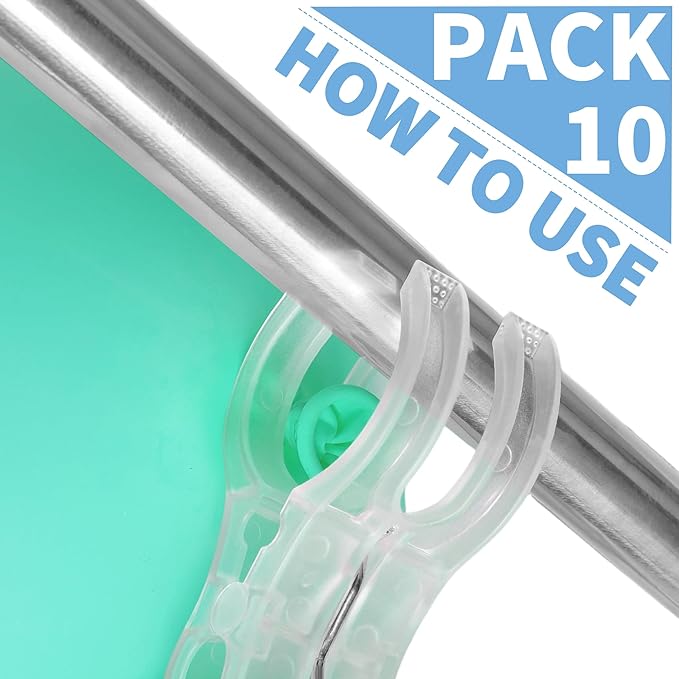 PUGPIU 10 Pack Plastic Transparent Balloon Arch Clips for Backdrop | 3.5 Inch Heavy-Duty Spring Clamps for Birthday Decor | Crafts | Photo Studios