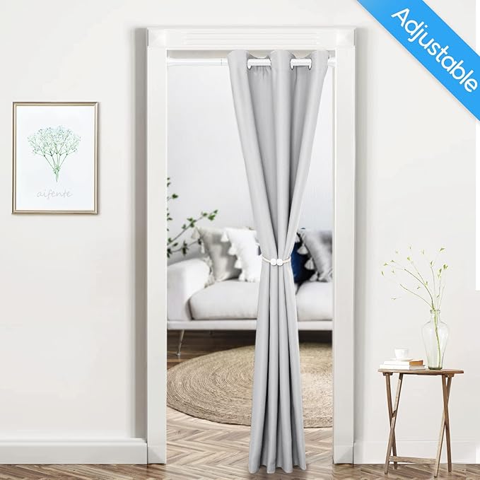 Tension Curtain Rod 1pc, Tension Rods For Windows 28 To 48 Inch, Spring Adjustable White Tension Curtain Rod For Bathroom Window, Non-Slip Tension Rod