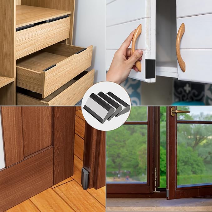 Wedge-Shape Window Weather Stripping Door Frame Seal Strip 118” Black,Upgrade Black Foam,Soundproofing,Draft Stopper,Winter Insulation,Noise Blocker, Gap Filler for Exterior Front Door Side