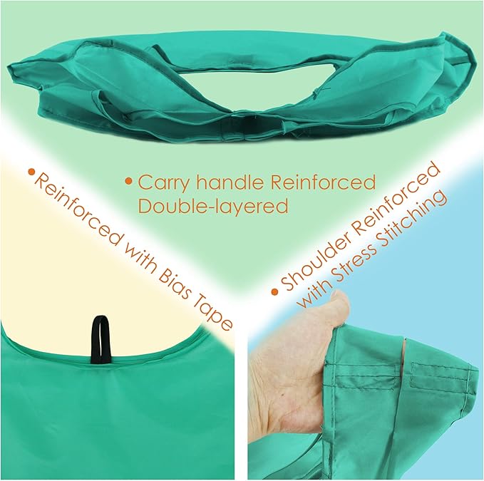 BeeGreen Reusable Grocery Bags, Foldable, Machine Washable, Reusable Shopping Bags Bulk, Colorful 10 Pack, 50LBS Extra Large Folding Reusable Bags Totes with Zipper Storage Pouch, Lightweight Polyester Fabric