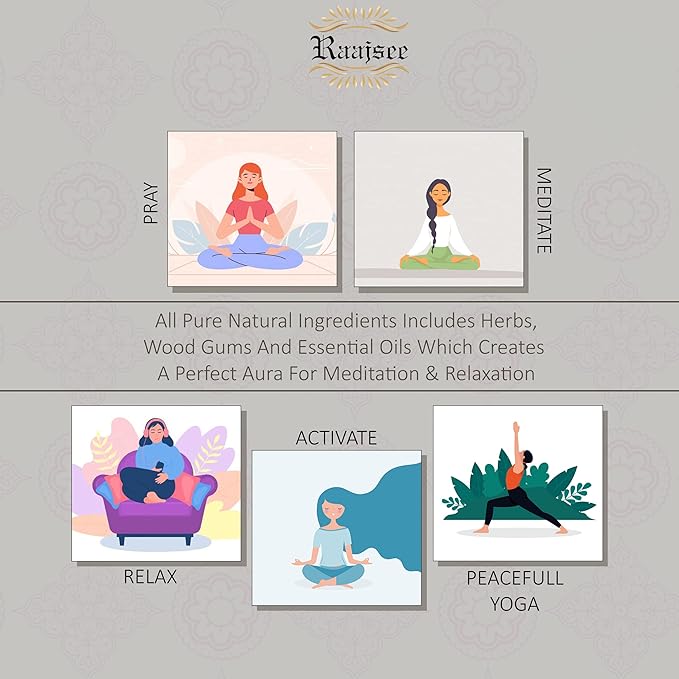 Raajsee Citronella Incense Sticks 100 gm Pack-100% Pure Organic Natural Hand Rolled Free from Chemicals-Perfect for Church,Aromatherapy,Relaxation,Meditation,Positivity & Sensual Therapy