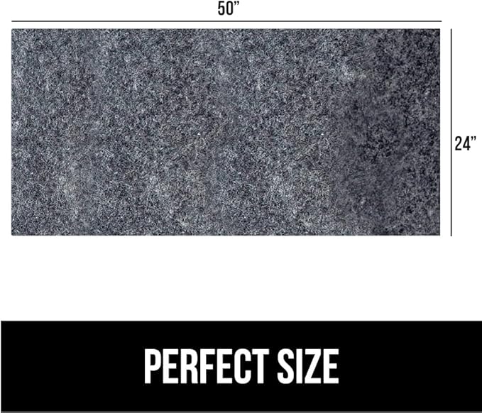 GORILLA GRIP LeakGuard Non-Adhesive Under Sink Mat for Kitchen Cabinet, 24x50, Waterproof Quick Dry Shelf Liner, Durable Absorbent Felt Mats for Bathroom Sinks, Cabinets, Dresser, Easy Trim, Charcoal