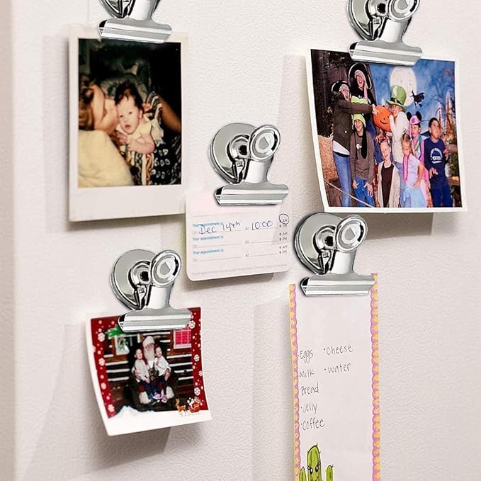 VNDUEEY 200 Pack Magnetic Clips Fridge Magnets, Magnetic Paper Clip, Whiteboard Magnets Refrigerator Magnet, Strong Magnet Clips for Home, Office, Teaching, School Locker