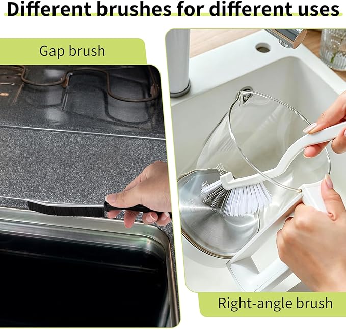 Oven Cleaner Brush Set with Oven Scraper for Cleaning, Heavy Duty Wire Brush Set for Oven, Stove, BBQ Grill & Range Hood, Kitchen Cleaning Kits Tools for Removes Tough Grease & Rust