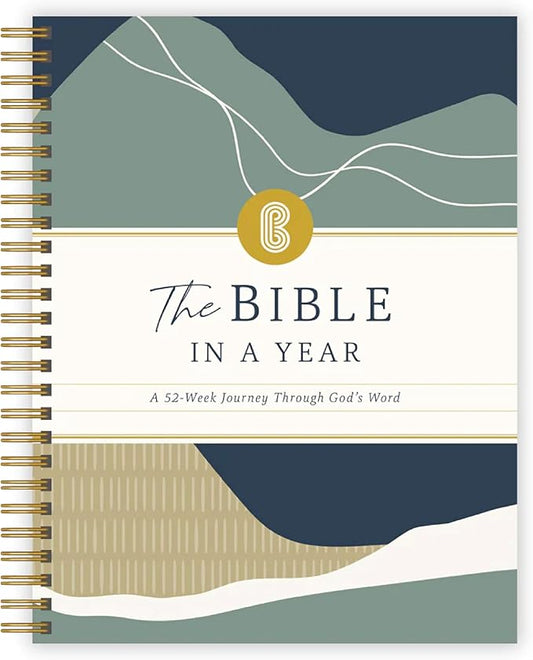Official Spiral Bible® The Bible in a Year | 52 Week Guided Bible Study & Daily Reading Plan | Spiritual Companion & Journal for Adults & Teens | 8.5" x 11" Notebook | Mountains