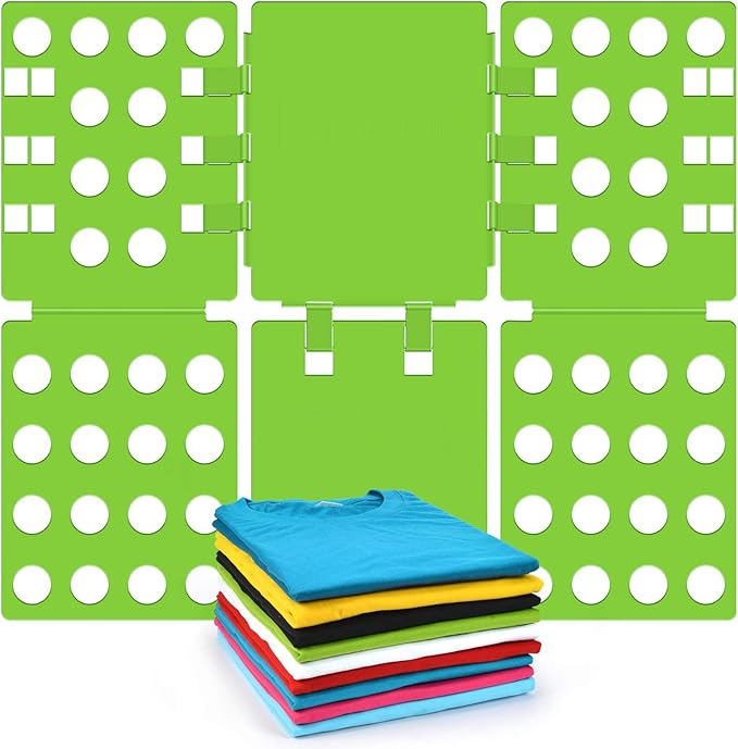 BoxLegend T Shirt Folding Board T Shirt Clothes Folder Laundry Organizer Easy and Fast for Kid and Adult to Fold Clothes Green
