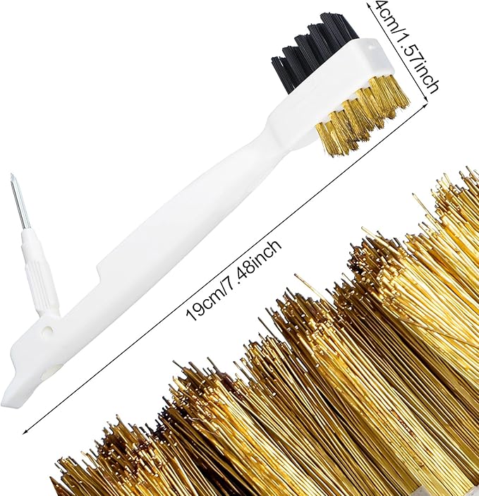 Ymapinc 2-Pack Gas Stove Top Cleaner - Gas Stove Kitchen Cleaning Scrub Brush with Cooktop Scraper, Household Cleaning Tools & Scrubber for Range Hood Grease Grime