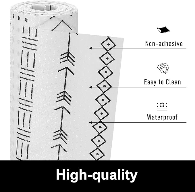 CooyesFridge Liners Shelf Liner for Kitchen Cabinets Refrigerator Liners Waterproof & Oil-Proof Kitchen Cupboard Liner Non Adhesive Drawer Mats EVA Material for Shelves（11.8" W x 360" L）