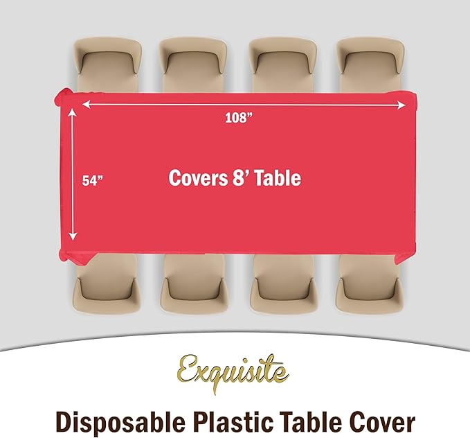Party Solids Premium Aqua Blue Table Cover, Pack of 12