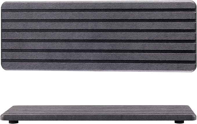 NiuYichee 2 PCS Water Absorbent Diatomite Coasters (12.2" x 4"), Grooved Design, Water Absorbing Stone Used for Hand Soaps & Plants & toiletries in The Modern Home