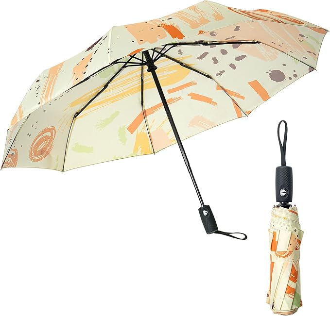 Mr. Pen- Windproof Travel Umbrella, Small Water-Resistant Automatic Folding Umbrella for Rain and Sun, Light, Compact and Portable for Women & Men, Fits Car & Backpack