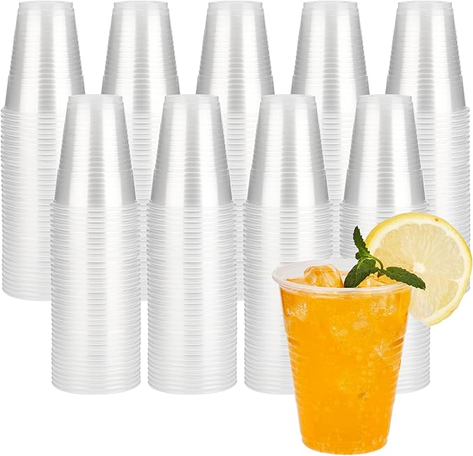 YEEHAW 7 oz Plastic Cups, 100 Pack - Clear Disposable Drinking Water Cups for Cold Beverages, Ideal for Party