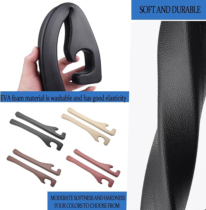 2 Pack Car Seat Gap Filler, No Drop Seat Guard, No More Lost Items, Prevents Drops & Clutter–Universal Fit Seat Gap Plug for Cars, SUVs & Trucks (Brown 2Pcs)