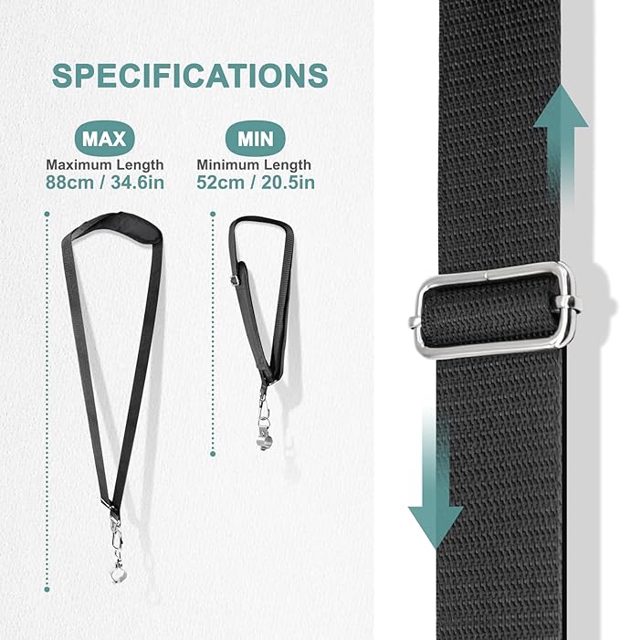 Universal Shoulder Strap Trimmer Strap, Weed Eater Strap, Grass Trimmer Shoulder Strap Compatible with EGO/Greenworks/DEWALT String Trimmers, Leaf Blower, Multi Head System