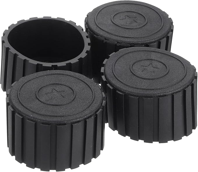 uxcell 4Pcs Chair Leg Tips Caps, 1-7/8" PVC Non-Slip Feet End Caps Cover, Round Chair Leg Floor Protectors for Furniture, Black