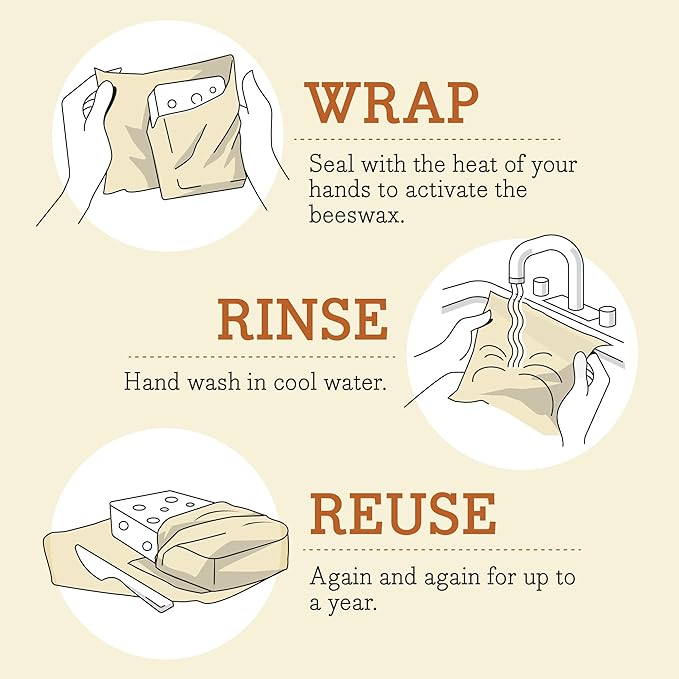 Bee's Wrap Beeswax Wraps for Food - Made in USA Reusable & Organic Food Wraps, Sandwich Wrap & Bowl Covers - Eco-Friendly Alternative to Aluminum Foil, Winter Wonderland 3 Pack (S, M, L)