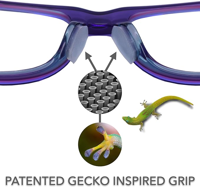 Setex Gecko Grip 1.8mm Thick Anti-Slip Eyeglass Nose Pads, (Bulk Pack 15 Clear Pair) USA Made, 2500 Innovative Microstructured Fibers per Nose Pad, 1.8mm x 7mm x 16mm