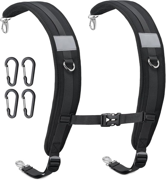 Backpack Straps, Backpack Shoulder Strap for bags strap Replacement Padded Strap Adjustable with Metal/Plastic Clips