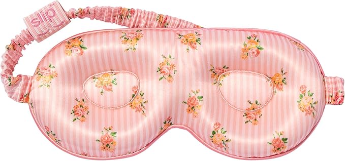 slip Petal Contour Sleep Mask | Pure Silk, 100% Mulberry Silk | Contoured Design for Optimal Light Blocking & Comfort | Soft, Gentle on Skin, Adjustable Strap for Perfect Fit | Ideal for Restful Sleep