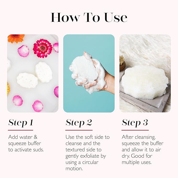 Spongelle Pedi Buffer 30+ Uses | Exfoliating Foot Scrub & Cleanser | Softens, Smooths & Hydrates Dry Feet | Built-in Body Wash | Vegan, Paraben-Free, Cruelty-Free | French Lavender