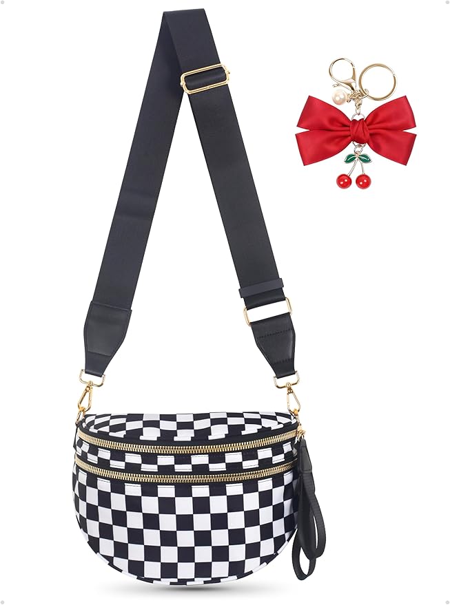 Bum Bag Crossbody Bag for Women | Spacious Bum Bags | Nylon Crossbody Fanny Packs | Purse Belt Purse for Travel Running, Fashion Holiday Gifts