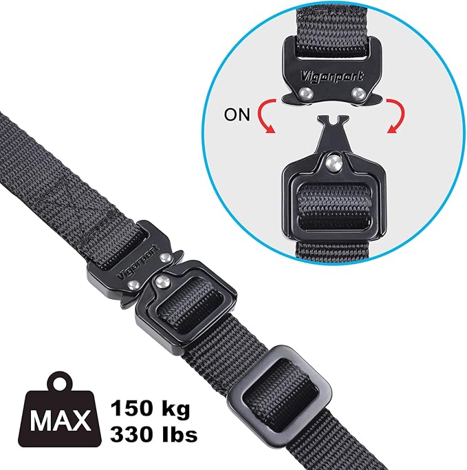 Vigorport Luggage Straps, Metal Luggage Connector Straps for Suitcases, Add a Bag and Connect Your 2 Suitcases Together, Adjustable Attachment Accessories Belts (0.75" Width, Small Size)