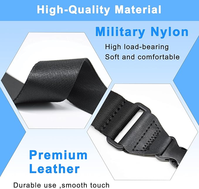 TIMISM Shoulder Strap with Pad, 2 Sets of Quick Release Buckles, Adjustable between 39" to 63", Replacement Comfortable Neck Lanyard for Camera, Tablet, iPad, Laptop, Binocular, Luggage Bag, Black