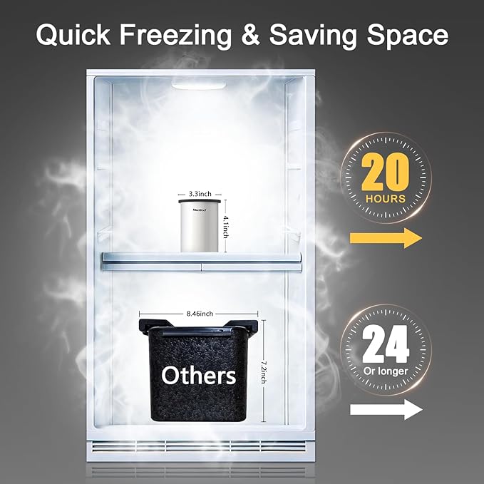 Clear Ice Cube Maker, 2.5 Inch Stainless Steel Crystal Large Clear Ice Ball Maker, Silicone Ice Cube Mold for Cocktails, Drinks & Bourbon, Whiskey Gifts for Men (8 Pack)