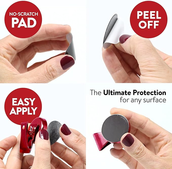 Force Magnet- Magnetic Clips Pack of 10 - Premium Quality Magnet Clips with Anti Scratch Pads - Make Notes, Remember Appointments and Hang Keys on Metal Surfaces-Heavy Duty (Mix-Color)