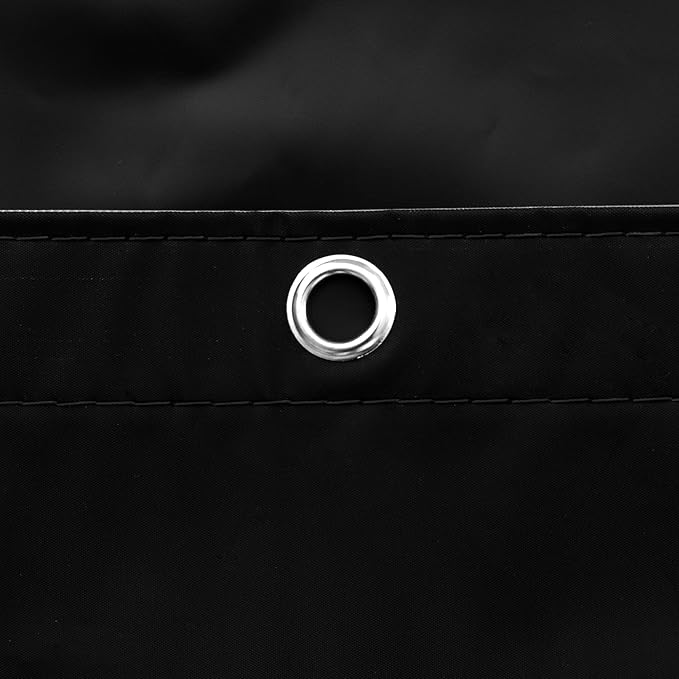 Barossa Design Black Long Shower Curtain Liner 78" Height - 3 Magnets & Waterproof Lightweight PEVA Shower Liner for Bath Tub, PVC Free, Metal Grommets, Black, 72x78