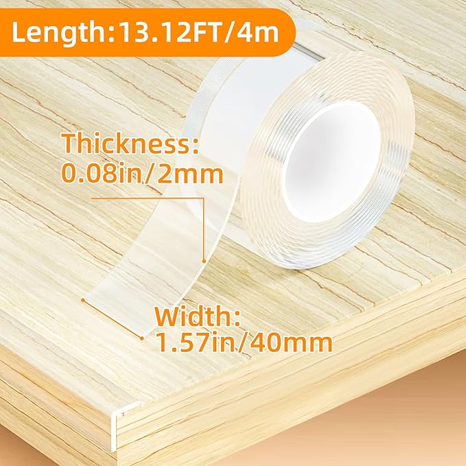 Clear Soft Corner Protectors for Furniture Strip, 1.57 in x 13.12 FT, Sharp Edge & Table Bumper, Window Edge, Wall Protector, Soft Corner Guards Safe for Proof, Table Corner Protectors in Family