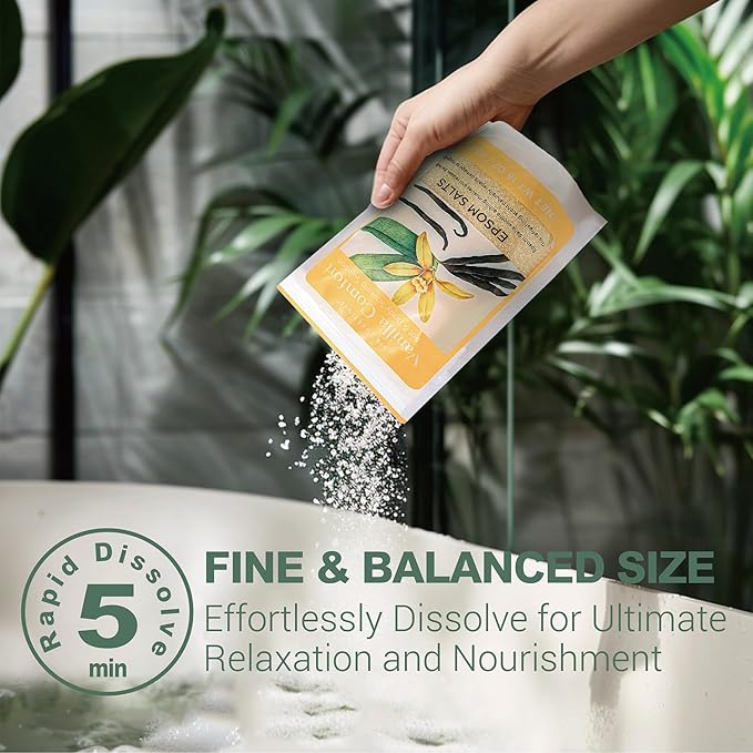 Spa Luxetique Epsom Salts for Soaking, Bath Salts for Women Gifts Set with Lavender, Vanilla and Coconut Scent Bath Set with Tea Tree Oil for Mom Christmas Gifts