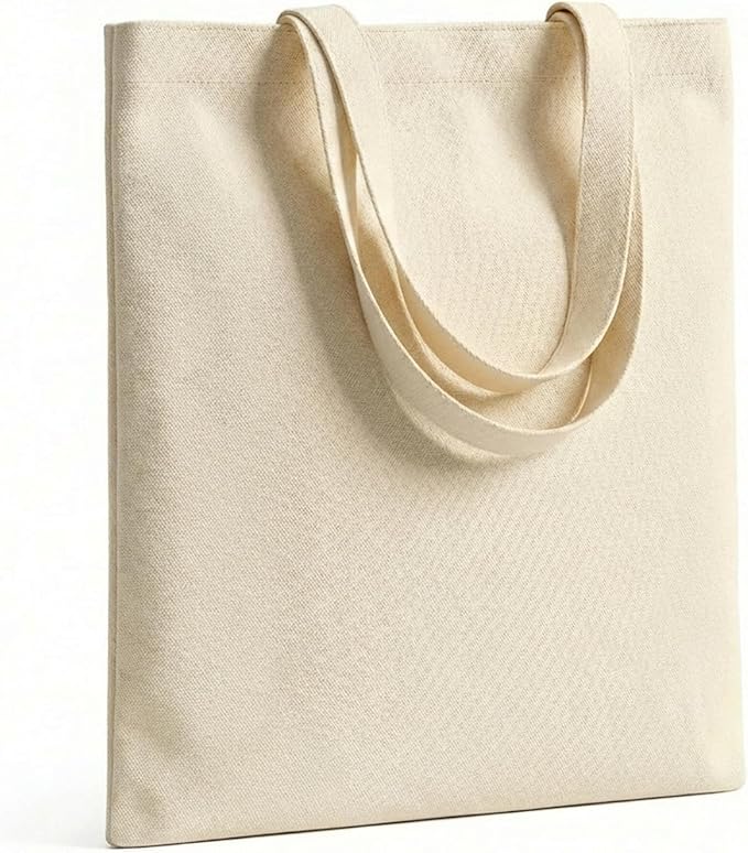 1 Pack Premium Canvas Reusable Tote Gift Bags,Made of Natural Canvas with Handle,Work,DIY,Shopping(Natural)