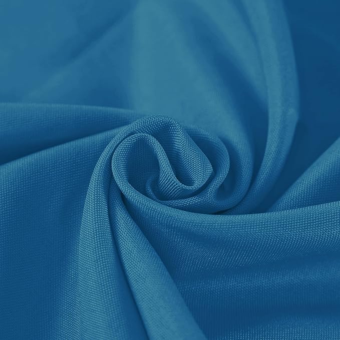 Cupuamon 60 inch Round Tablecloth Washable Polyester Table Cloth Decorative Table Cover for Wedding Party Dining Banquet（60 inch,Mediterranean Blue）